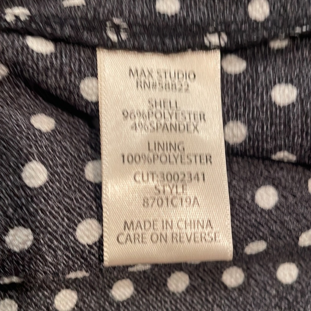 Max studio black with white polka dots wrap skirt. It’s brand new -size Large . - Picture 6 of 7